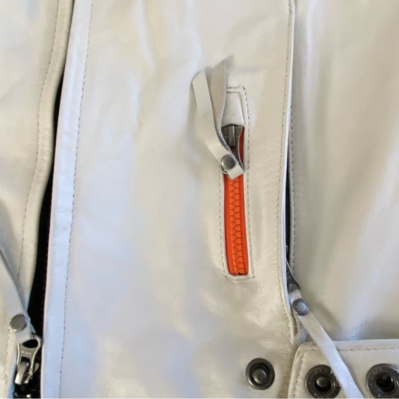 HARLEY-DAVIDSON White and Black Leather Jacket - size Medium - Picture 10 of 14